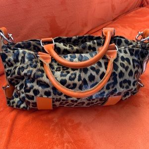 Cheetah print Leather purse